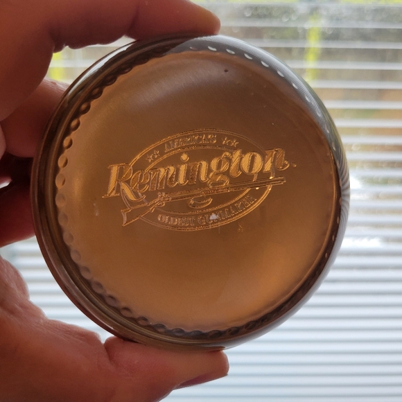 Remington Shotgun Glass Dome Pewter Paperweight ~ Vintage? ~ Advertising ~ Rifle - Picture 6 of 15